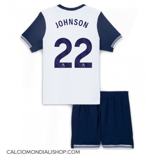 Maglie da calcio Tottenham Hotspur Brennan Johnson #22 Prima Maglia Bambino 2024-25 Manica Corta (+ Pantaloni corti)